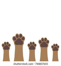 Paws up pets copy space background