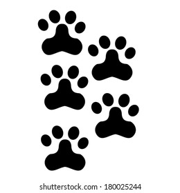 paws print. vector illustration.