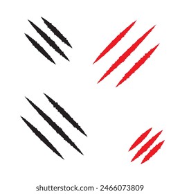 paws scratch vector set illustration