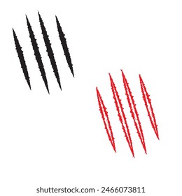 paws scratch vector set illustration