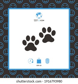 Paws symbol icon, elements for your design