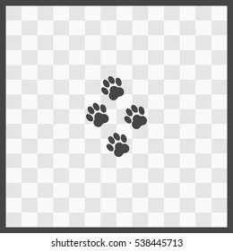 Paws vector icon. Isolated illustration. Business picture.