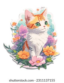 Pawsitively Adorable: Delight in the Charm of Cute Cat Clip Art Creations