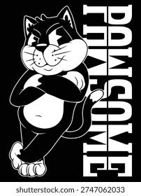 Pawsome Cat Funny Pun Design