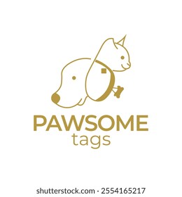 Pawsome logo design with white background