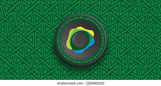 Ilustración vectorial de la ficha criptográfica del dólar PAX (USDP). Banner y fondo de símbolo de moneda virtual