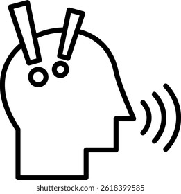 Pay Attention Icon Line Vector Illustration