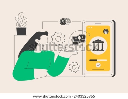 Pay a balance owed abstract concept vector illustration. Making credit payment, pay owed money to a bank, irs balance due, debt consolidation and management, taxpayer bill abstract metaphor.