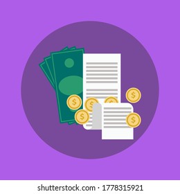 pay the bill concept flat design