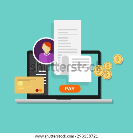 pay bills tax online receipt via computer or laptop