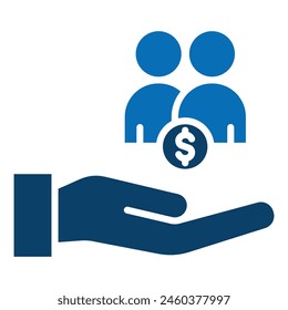 Pay Buddy-Symbolzeilen-Vektorillustration