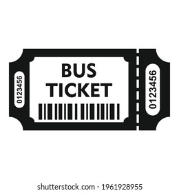 Pay bus ticket icon. Simple illustration of Pay bus ticket vector icon for web design isolated on white background
