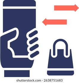 Pay Button Icon Glyph Color Vector Illustration