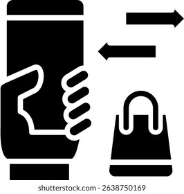 Pay Button Icon Glyph Vector Illustration