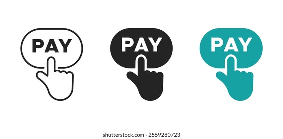 Pay button vector icons. Pay button vector design