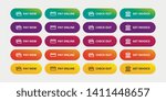 Pay buttons set - Pay now, Pay online, Check out, Get invoice modern button. Green payment button