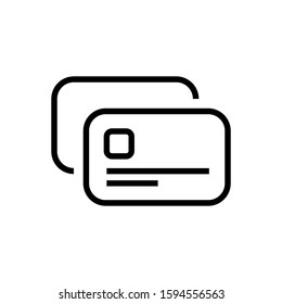 Pay by card icon simple flat illustration.