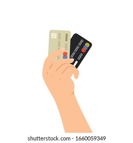 Pay by Credit Card or Debit Card only, Show cards for identify.