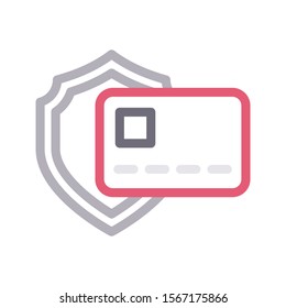 pay card vector  colour  line icon 