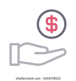 pay colour line vector icon