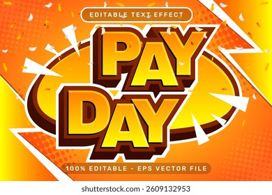 pay day 3d text effect and editable text effect