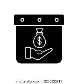 Pay day calendar icon design. isolated on white background. vector illustration