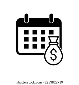 Pay day calendar icon design. isolated on white background. vector illustration