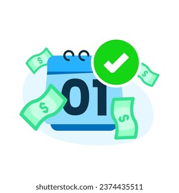 pay day concept illustration flat design vector eps10. modern graphic element for landing page, empty state ui, infographic, icon