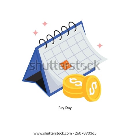Pay Day Concept isometric Style Illustrations. Eps 10 File