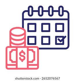 Ilustración vectorial de color de icono de día de pago