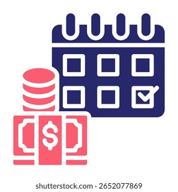 Pay Day Icon Fill Vector Illustration
