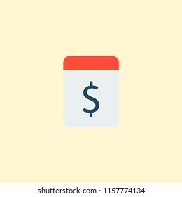 Pay day icon flat element. Vector illustration of pay day icon flat isolated on clean background for your web mobile app logo design.