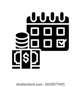 Pay Day Icon Glyph Vector Illustration
