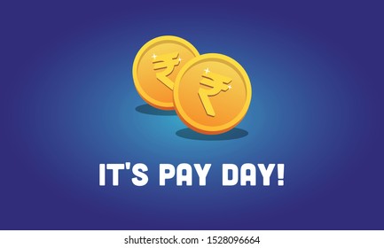 It's Pay Day Poster with Gold Coin