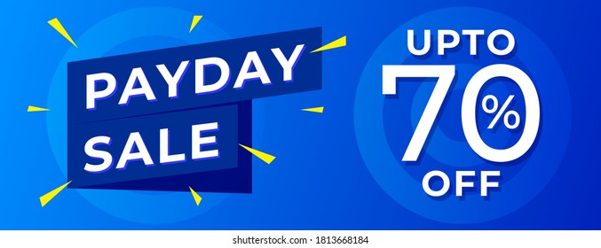 Pay Day Sale Shopping Offers Web Banner Template Vector