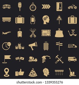 Pay for delivery icons set. Simple style of 36 pay for delivery vector icons for web for any design