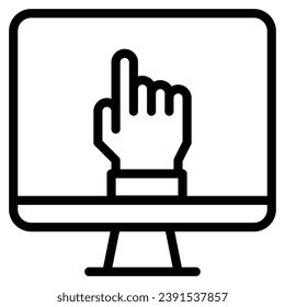 Bezahlen Sie mit dem Desktop-Computer-Symbol . Zeilensenkung

