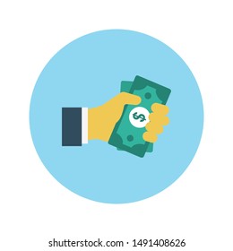 pay glyph flat vector icon
