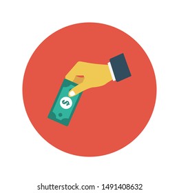 pay glyph flat vector icon