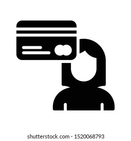 pay glyph flat vector icon