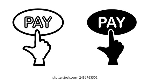 Icono de pago ilustración diseño de Vector
