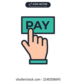 plantilla de símbolo de icono de pago para la ilustración vectorial de la colección de diseño gráfico y web