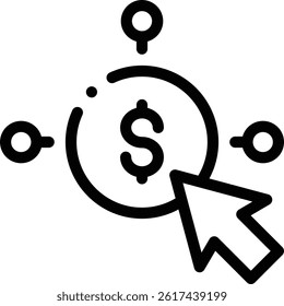 pay icon. Thin Linear Style Design Isolated On White Background