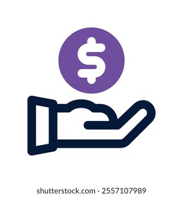 pay icon. vector dual tone icon for your website, mobile, presentation, and logo design.