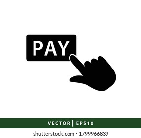 Plantilla de diseño de logotipo vectorial de icono de pago