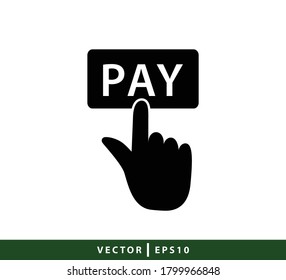 Plantilla de diseño de logotipo vectorial de icono de pago