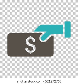 Pay icon. Vector pictogram style is a flat symbol, color, chess transparent background. Designed for software and web interface toolbars and menus.