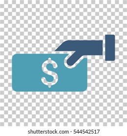 Pay icon. Vector pictogram style is a flat symbol, color, chess transparent background. Designed for software and web interface toolbars and menus.