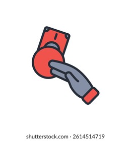 pay icon. vector.Editable stroke.linear style sign for use web design,logo.Symbol illustration.