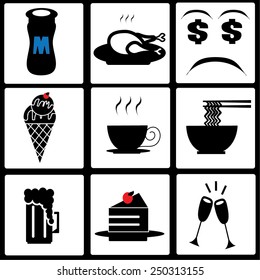Pay icons shopping.